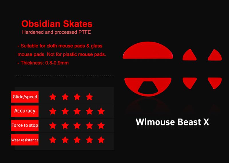 Feature for Obsidian skates of WLMouse BEAST X